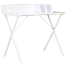 Berkfield Home Desk White 80x50x84 cm - Size: 80 x 50 x 84 cm - thumbnail 1
