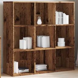 Berkfield Home Book Cabinet Old Wood 98x29x97.5 cm in Brown - thumbnail 4