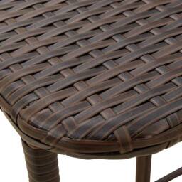 Berkfield Home Beautiful Folding Garden Table Brown 90x51x75 cm Poly Rattan - Size: 90 x 51 x 75 cm - thumbnail 9