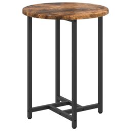 Berkfield Home Side Table Set of 2 - Smoked Oak & Metal in Brown - thumbnail 5