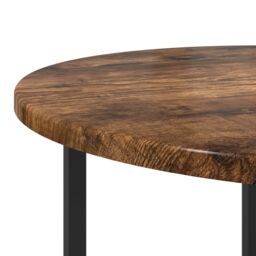 Berkfield Home Side Table Set of 2 - Smoked Oak & Metal in Brown - thumbnail 6