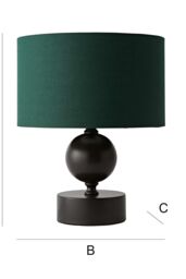 ValueLights Anthony Candlestick Table Lamp with Fabric Drum Lamp Shade & Bulb in Bottle Green - thumbnail 7