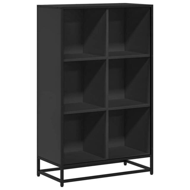 Berkfield Home Book Cabinet Black 65.5x33x107.5 cm Engineered Wood - image 1
