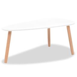 Berkfield Home Decorative Coffee Table Set 2 Pieces Solid Pinewood White - thumbnail 7