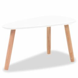 Berkfield Home Decorative Coffee Table Set 2 Pieces Solid Pinewood White - thumbnail 6