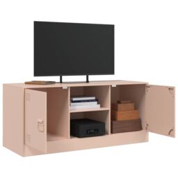 Berkfield Home TV Cabinet Pink 99x39x44 cm Steel - Size: 99 x 39 x 44 cm - thumbnail 5