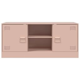 Berkfield Home TV Cabinet Pink 99x39x44 cm Steel - Size: 99 x 39 x 44 cm - thumbnail 6