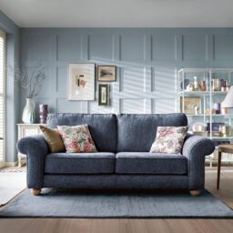 Abakus Direct Ingrid 3 Seater Sofa in Dark Blue - thumbnail 1
