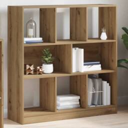 Berkfield Home Classic Book Cabinet Artisan Oak 97.5x29.5x100 cm Engineered Wood in Brown - thumbnail 2