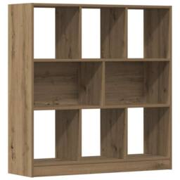 Berkfield Home Classic Book Cabinet Artisan Oak 97.5x29.5x100 cm Engineered Wood in Brown - thumbnail 3