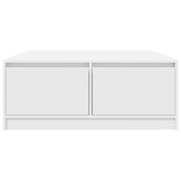 Berkfield Home Coffee Table with Drawers White 100x100x40 cm - Size: 100 x 100 x 40 cm - thumbnail 6