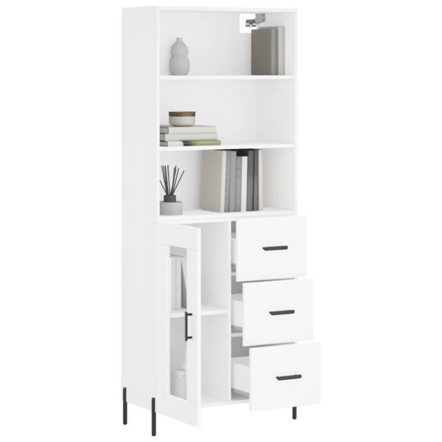 Berkfield Home Highboard White 69.5x34x180 cm Engineered Wood - image 1
