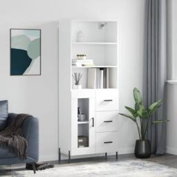 Berkfield Home Highboard White 69.5x34x180 cm Engineered Wood - thumbnail 2