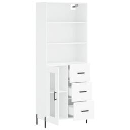 Berkfield Home Highboard White 69.5x34x180 cm Engineered Wood - thumbnail 4