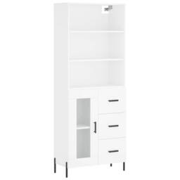 Berkfield Home Highboard White 69.5x34x180 cm Engineered Wood - thumbnail 3