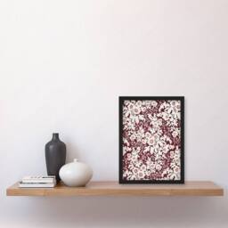 "Artery8 Vintage Silk Flowers Floral Pattern Wyatt Framed Wall Art Print in Red - Size: W12"" x H16""" - thumbnail 4