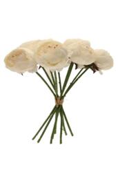 KDMD Peony Bunch Cream 40cm White Artificial Flowers - thumbnail 4