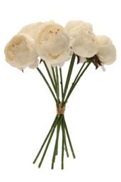 KDMD Peony Bunch Cream 40cm White Artificial Flowers - thumbnail 8