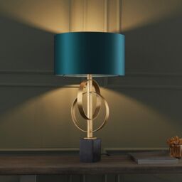 Netlighting 'TRENTO' Non Dimmable Contemporary Stylish Indoor Desk Table Lamp in Gold - thumbnail 2