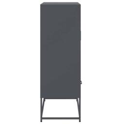 Berkfield Home Highboard Anthracite 68x39x111.5 cm Steel in Charcoal - thumbnail 6