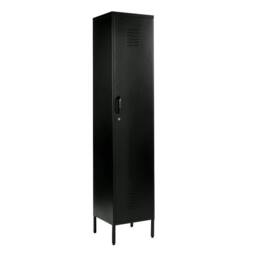 Moderna Metal Locker Cabinet Black 180cm - Size: Large