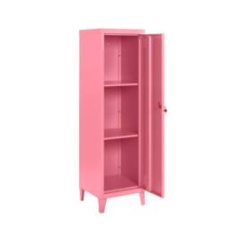Moderna Black Metal 3 Shelve Locker Cabinet, 1 Door Storage Cupboard for Home or Office - Size: Large - thumbnail 3