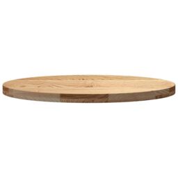 Berkfield Home Table Top 80x40x4 cm Solid Wood Oak Oval in Brown - Size: 80 x 40 x 4 cm - thumbnail 5