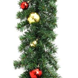 Berkfield Home Christmas Garland Decorated with Baubles 5 m in Green - thumbnail 3