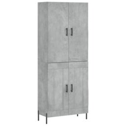 Berkfield Home Highboard Concrete Grey 69.5x34x180 cm Engineered Wood - thumbnail 2