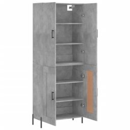 Berkfield Home Highboard Concrete Grey 69.5x34x180 cm Engineered Wood - thumbnail 4