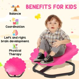 AIYAPLAY Sensory Spinning Chair, Kids Swivel Chair in Pink - thumbnail 4