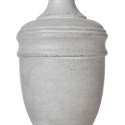 Lemon Pavilion Furniture and Decor Lentia Urn Table Lamp with Linen Shade, Wood, L12 x W12 x H45 cm, Grey - thumbnail 2