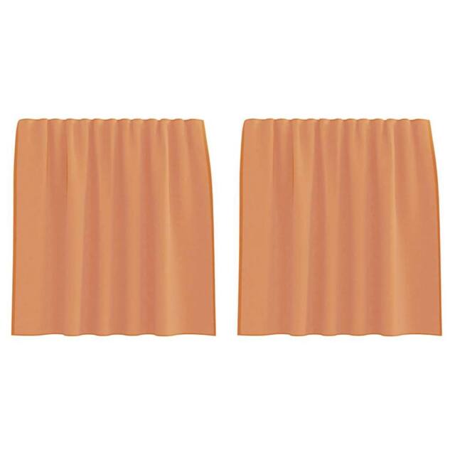 Berkfield Home Voile Curtains with Rod Pockets 2 pcs Terracotta - image 1