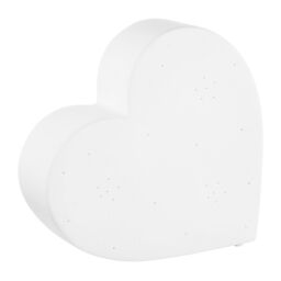 Orsina Kids Heart Night Light, Pink Ceramic Heart Design With Soft Glow, Comforting Bedtime Light For Girls' in White