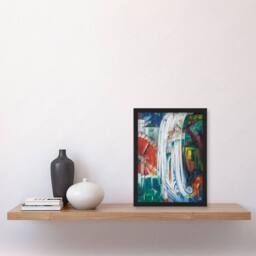 Artery8 The Bewitched Mill Colourful Franz Marc Vintage Framed Wall Art Print - Size: A4 - thumbnail 4
