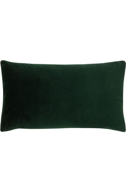 Paoletti Sunningdale Soft Velvet Cushion in Dark Green - Size: 30 cm x 50 cm - image 1