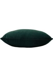 Paoletti Sunningdale Soft Velvet Cushion in Dark Green - Size: 30 cm x 50 cm - thumbnail 2