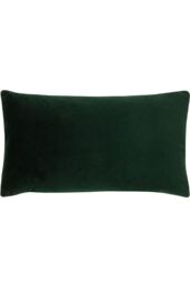 Paoletti Sunningdale Soft Velvet Cushion in Dark Green - Size: 30 cm x 50 cm - thumbnail 1