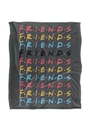 Warner Brothers Friends Silky Touch Super Soft Throw Blanket 152x127cm in White - Size: 152x127 cm - thumbnail 1
