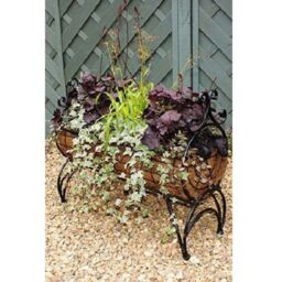 Poppyforge Regal 600 Planter - Solid Steel - L30xW60xH76 cm - Powder Coated Black - thumbnail 1