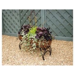 Poppyforge Regal 600 Planter - Solid Steel - L30xW60xH76 cm - Powder Coated Black - thumbnail 2