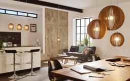 Loops Pendant Ceiling Light Colour Satin Nickel Shade Maple Wood Medium Bulb E27 1x60W in Metallics - thumbnail 3