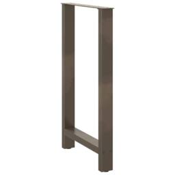 Berkfield Home Coffee Table Legs Natural Steel 2 pcs 60x(100-101) cm Steel in Grey - thumbnail 4