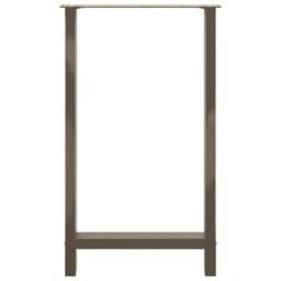 Berkfield Home Coffee Table Legs Natural Steel 2 pcs 60x(100-101) cm Steel in Grey - thumbnail 5
