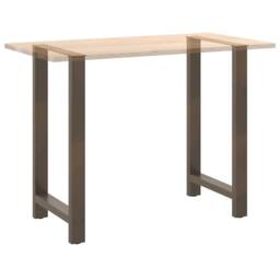 Berkfield Home Coffee Table Legs Natural Steel 2 pcs 60x(100-101) cm Steel in Grey - thumbnail 8