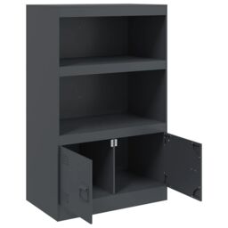 Berkfield Home Sideboard Anthracite 67x39x107 cm Steel - Size: 67 x 39 x 107 cm - thumbnail 7
