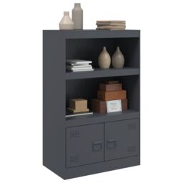 Berkfield Home Sideboard Anthracite 67x39x107 cm Steel - Size: 67 x 39 x 107 cm - thumbnail 5