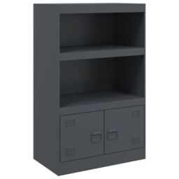 Berkfield Home Sideboard Anthracite 67x39x107 cm Steel - Size: 67 x 39 x 107 cm - thumbnail 2