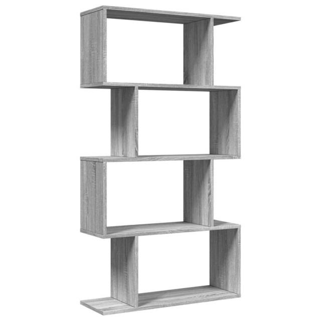 Berkfield Home Room Divider Bookcase 4-Tier Grey Sonoma 70x24x129 cm Engineered Wood - Size: 70 x 24 x 129 cm - image 1