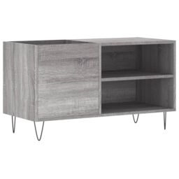 Berkfield Home Record Cabinet Grey Sonoma 85x38x48 cm Engineered Wood - Size: 85 x 38 x 48 cm - thumbnail 2